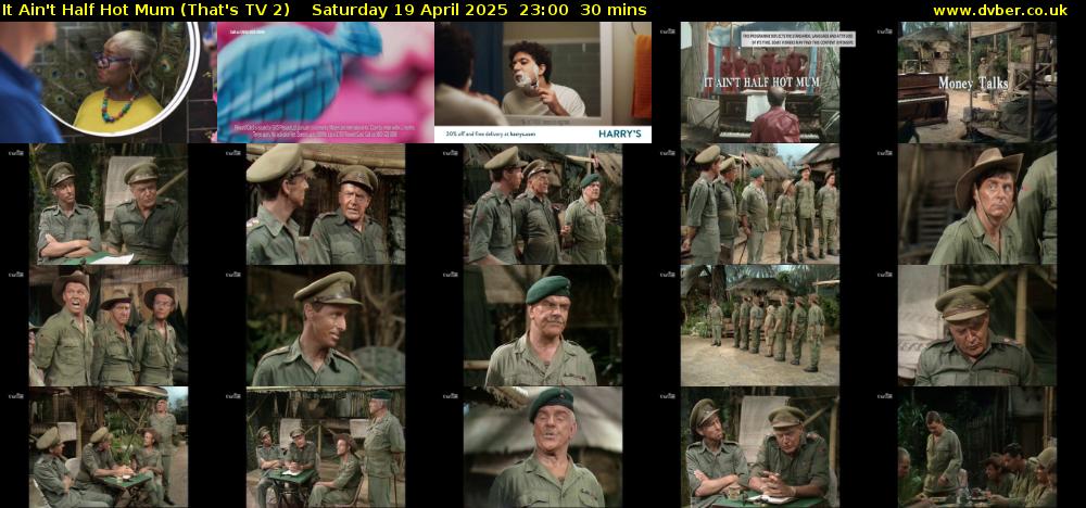 It Ain't Half Hot Mum (That's TV 2) Saturday 19 April 2025 23:00 - 23:30