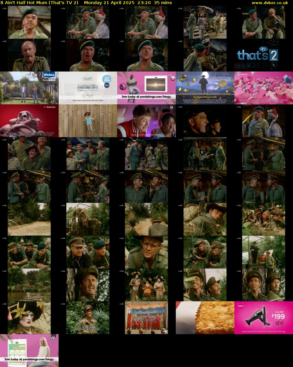 It Ain't Half Hot Mum (That's TV 2) Monday 21 April 2025 23:20 - 23:55