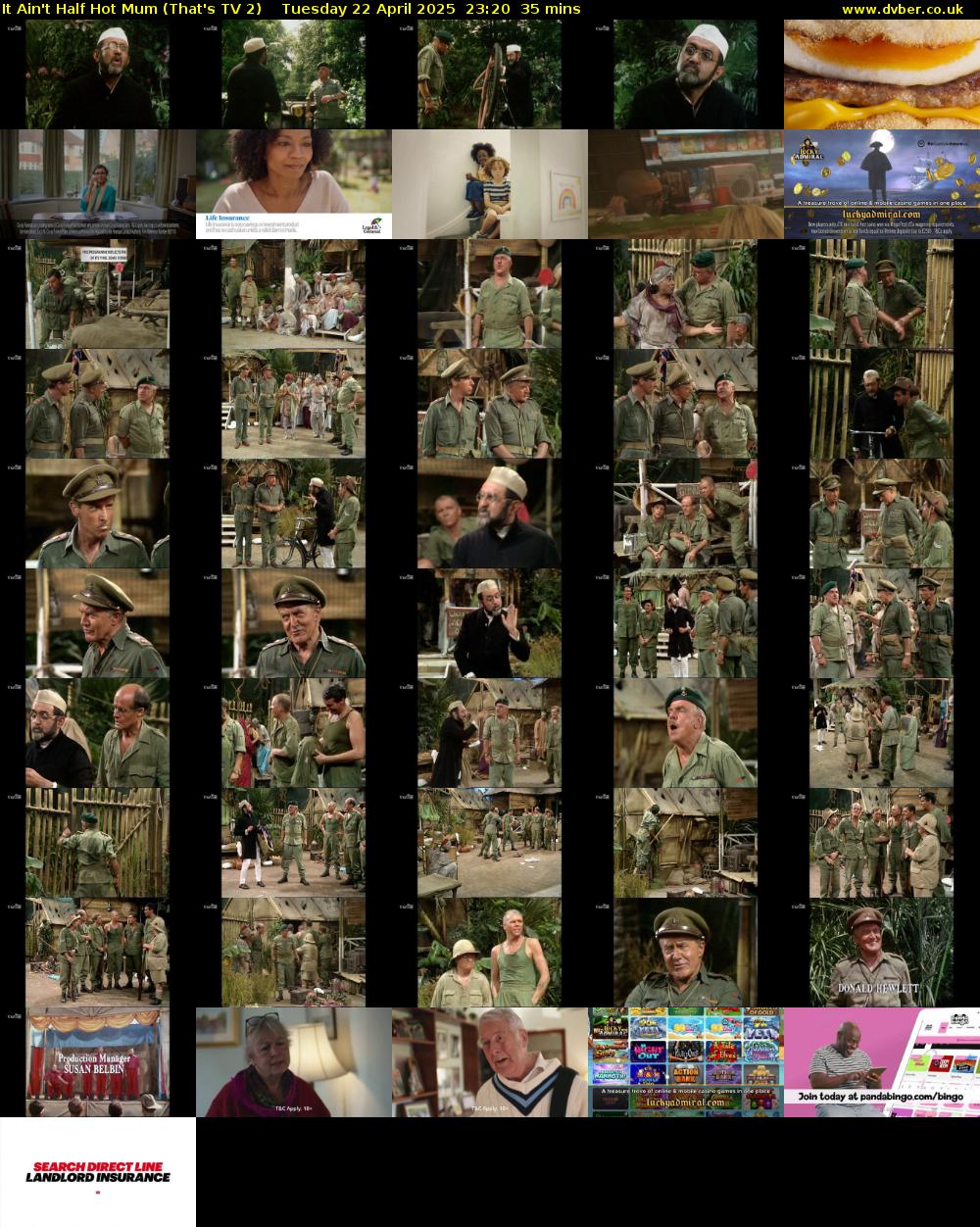 It Ain't Half Hot Mum (That's TV 2) Tuesday 22 April 2025 23:20 - 23:55