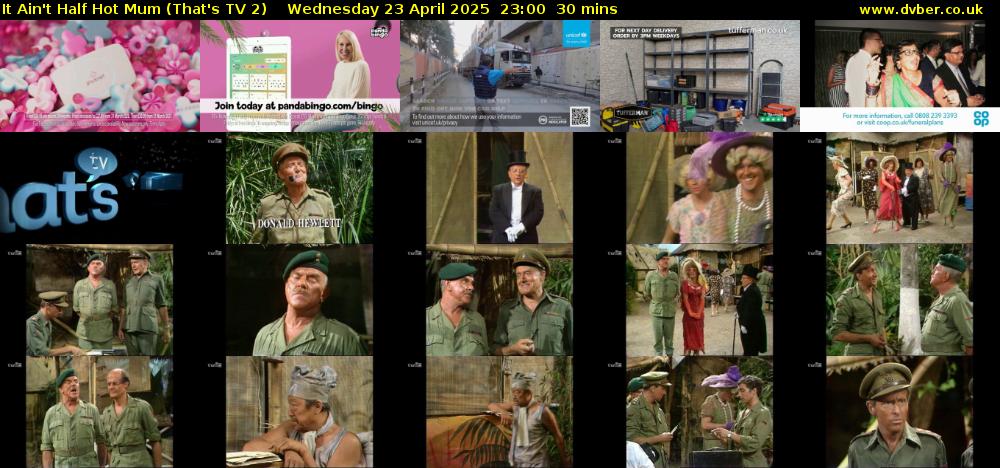 It Ain't Half Hot Mum (That's TV 2) Wednesday 23 April 2025 23:00 - 23:30