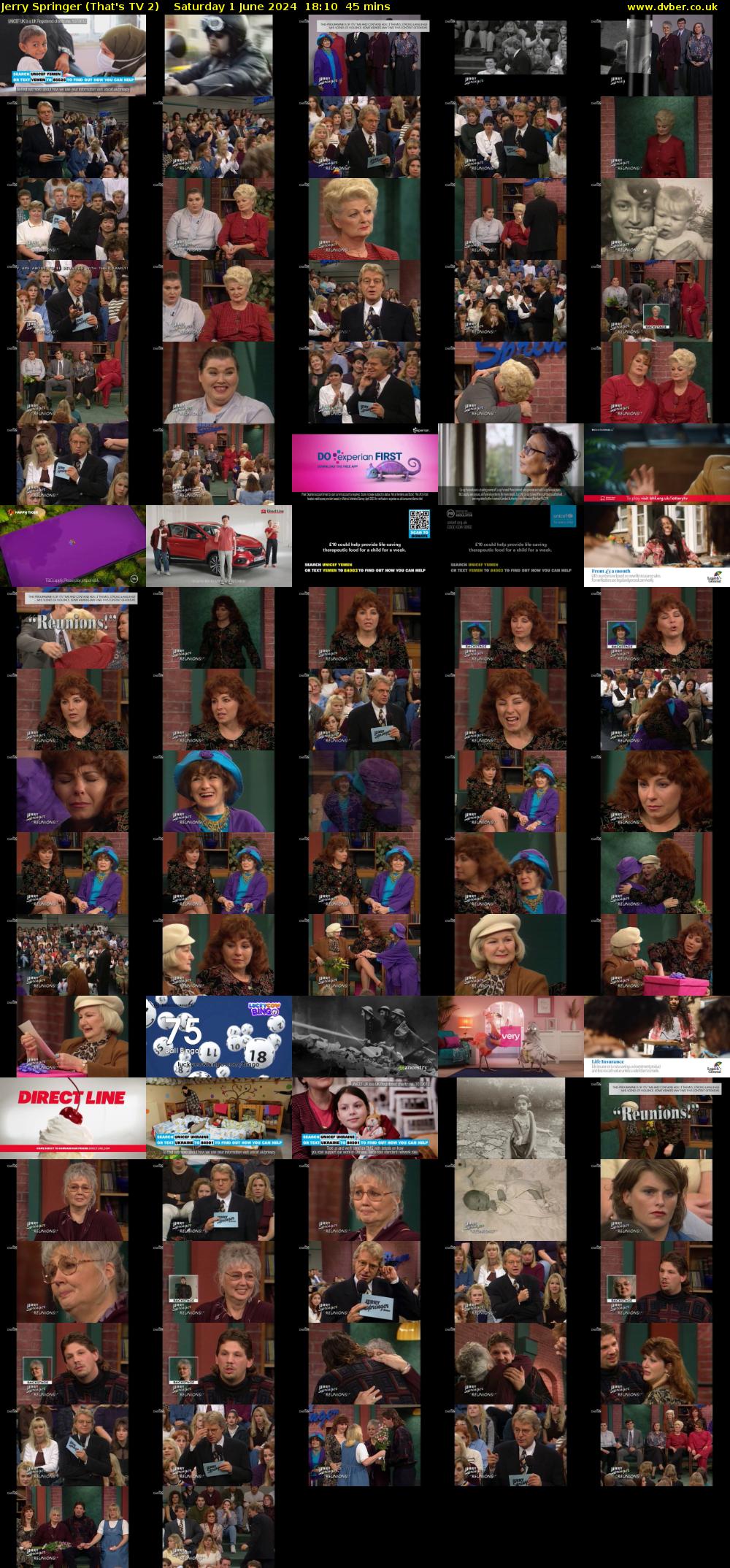 Jerry Springer (That's TV 2) Saturday 1 June 2024 18:10 - 18:55
