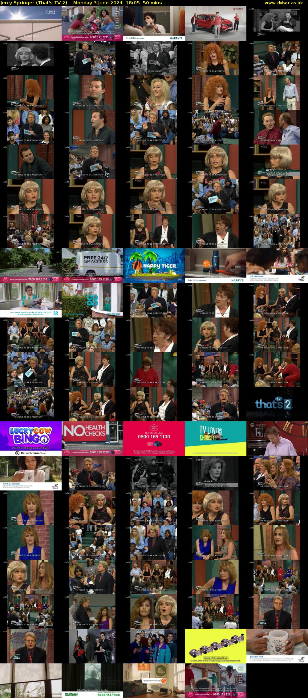 Jerry Springer (That's TV 2) Monday 3 June 2024 18:05 - 18:55