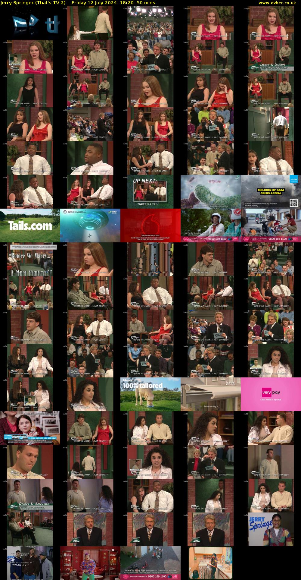 Jerry Springer (That's TV 2) Friday 12 July 2024 18:20 - 19:10