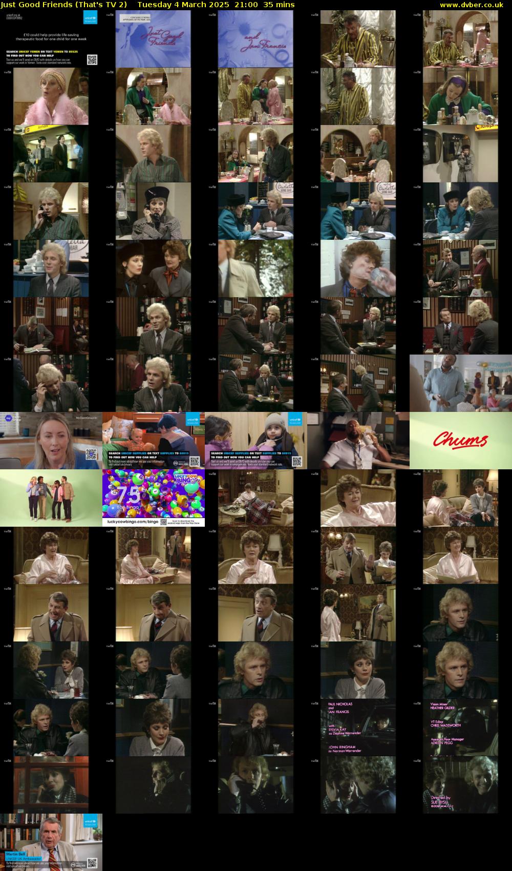 Just Good Friends (That's TV 2) Tuesday 4 March 2025 21:00 - 21:35