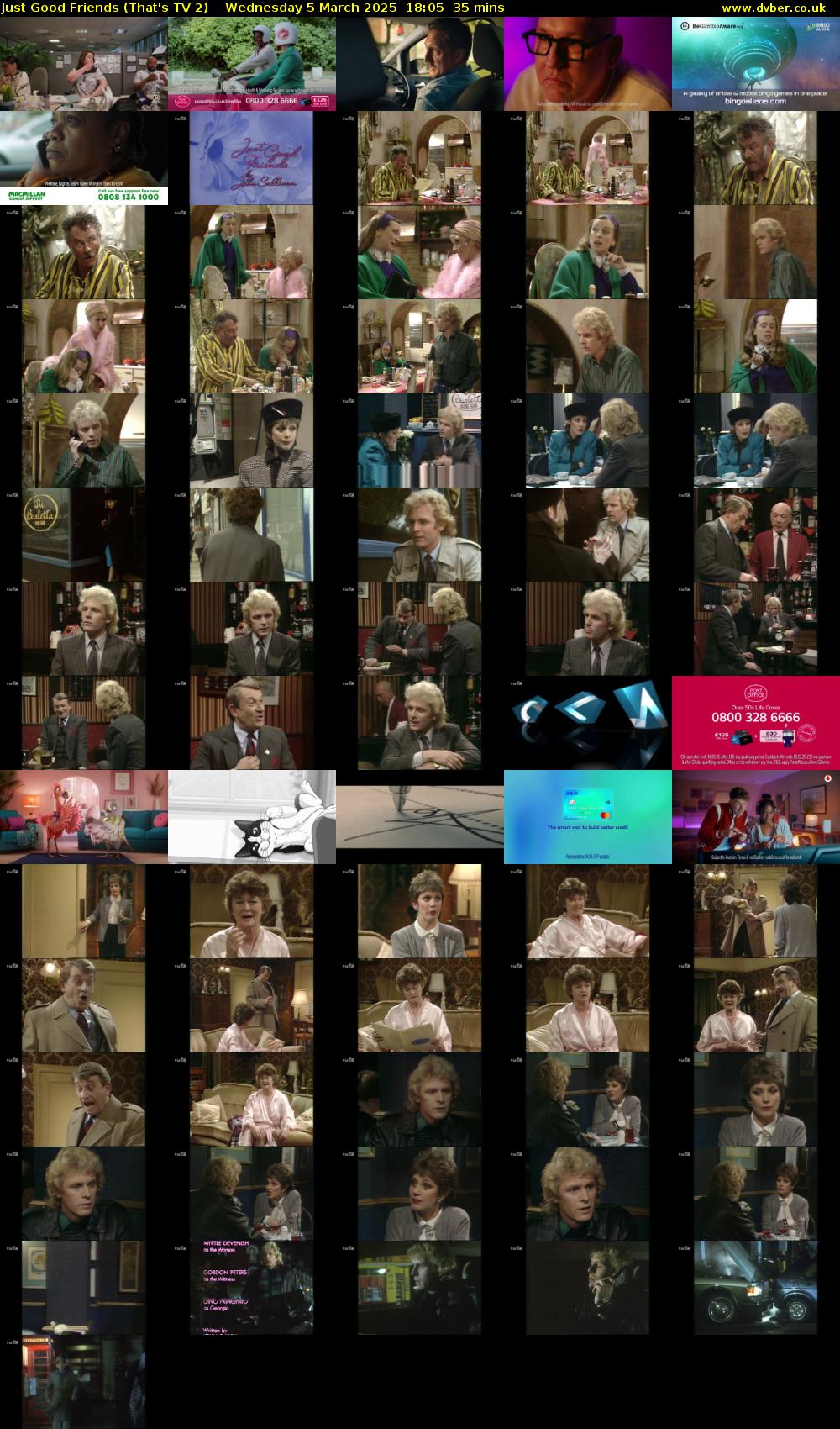 Just Good Friends (That's TV 2) Wednesday 5 March 2025 18:05 - 18:40