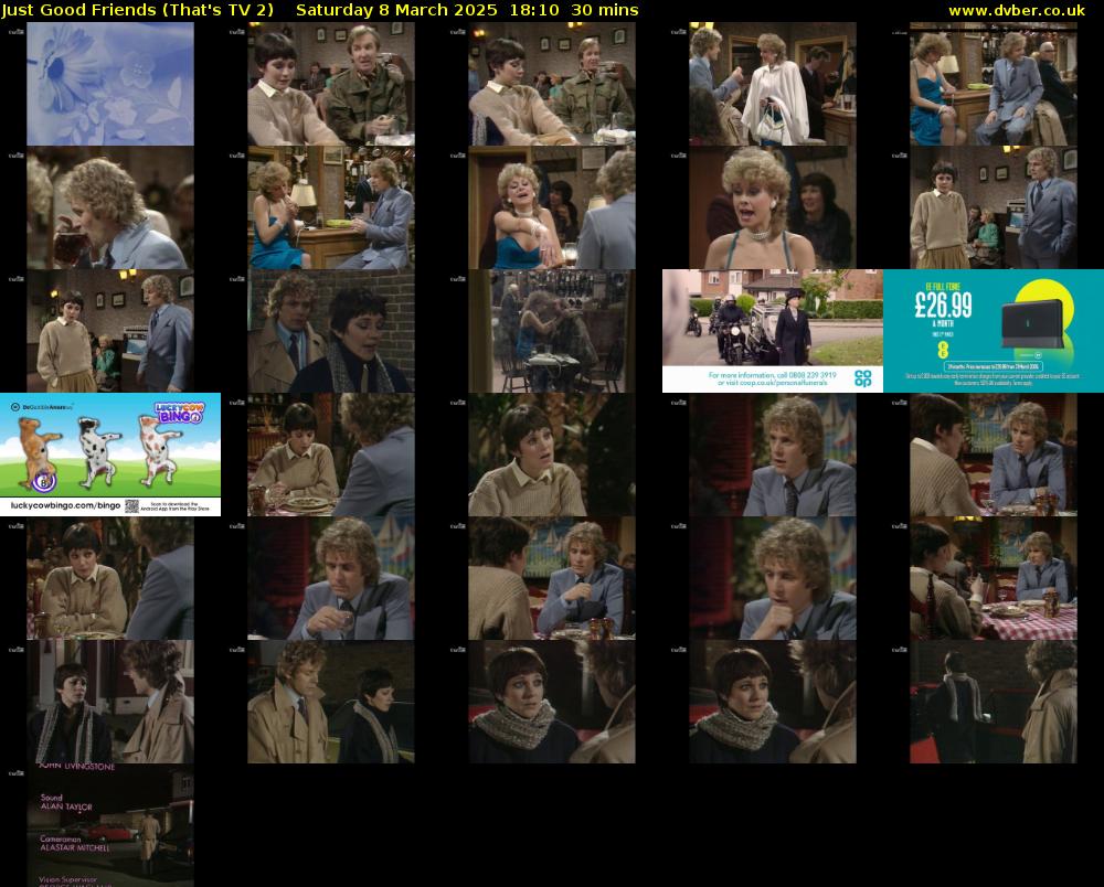Just Good Friends (That's TV 2) Saturday 8 March 2025 18:10 - 18:40