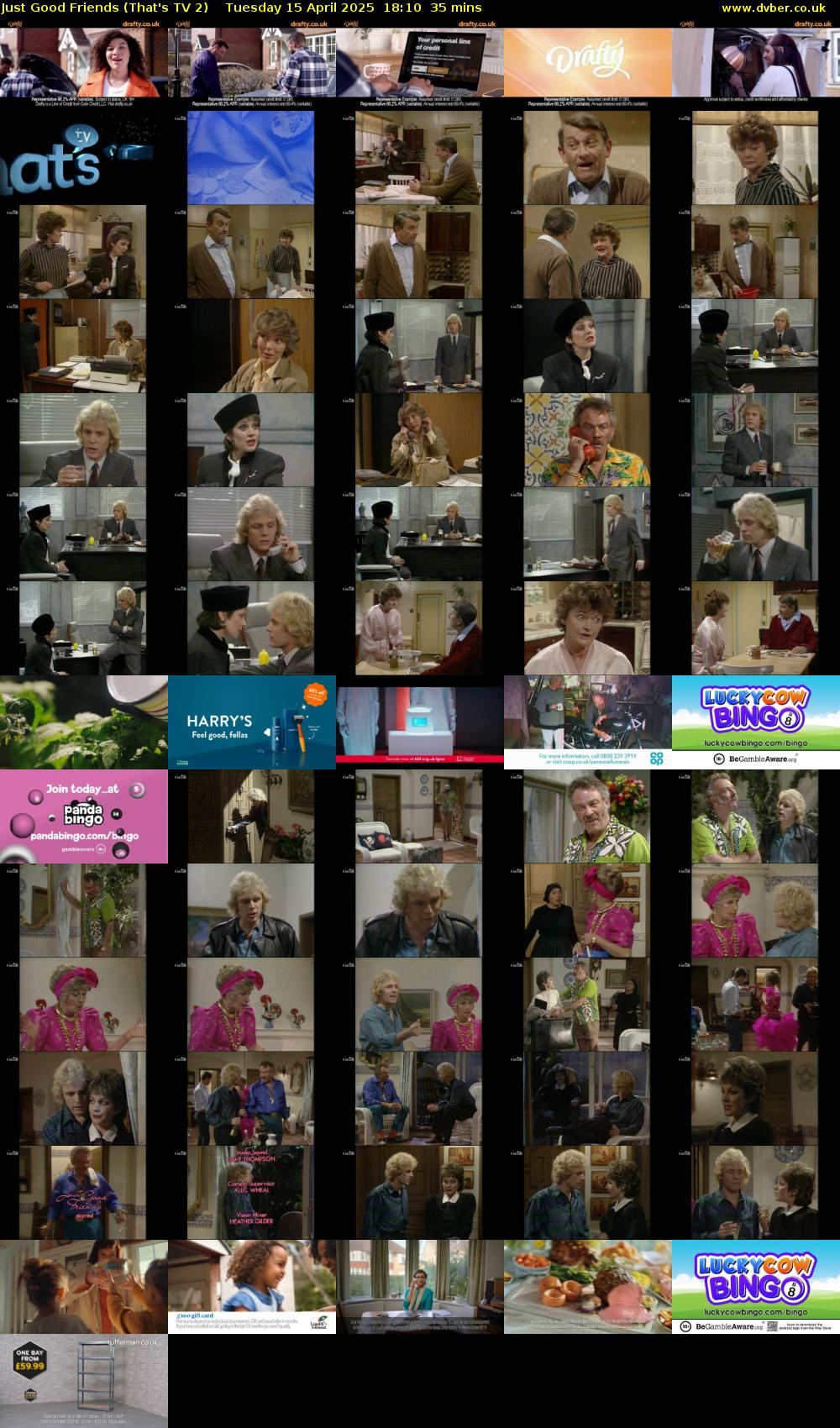 Just Good Friends (That's TV 2) Tuesday 15 April 2025 18:10 - 18:45