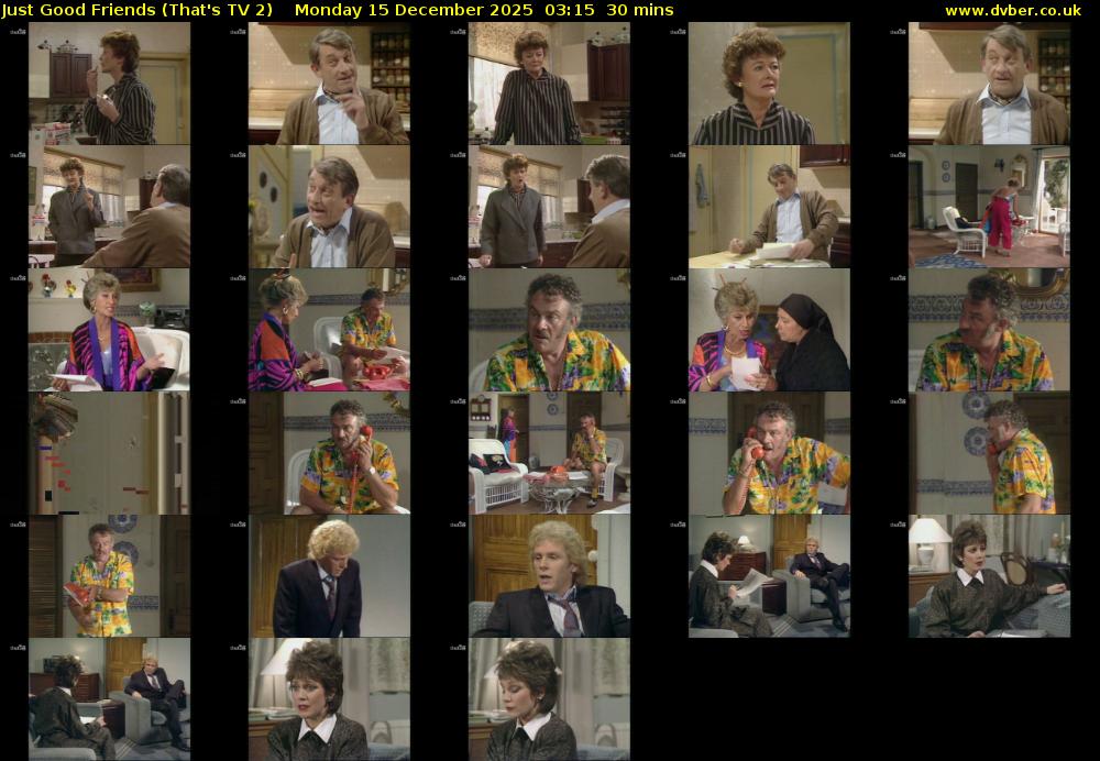 Just Good Friends (That's TV 2) Monday 15 December 2025 03:15 - 03:45