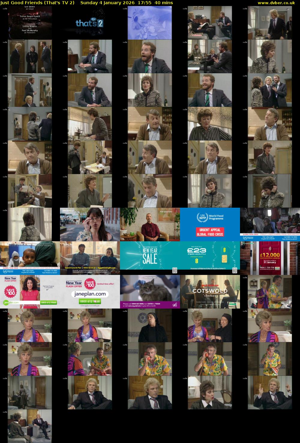 Just Good Friends (That's TV 2) Sunday 4 January 2026 17:55 - 18:35