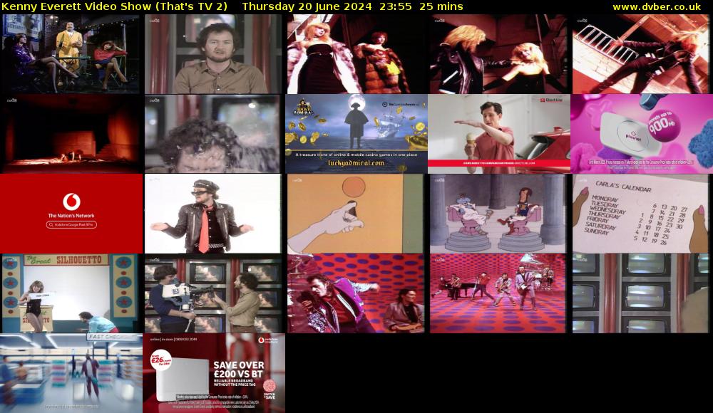 Kenny Everett Video Show (That's TV 2) Thursday 20 June 2024 23:55 - 00:20