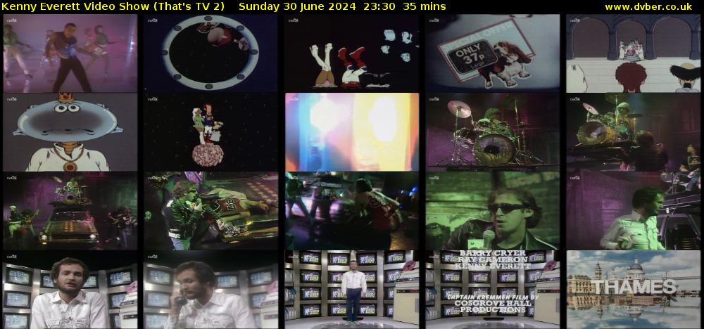 Kenny Everett Video Show (That's TV 2) Sunday 30 June 2024 23:30 - 00:05