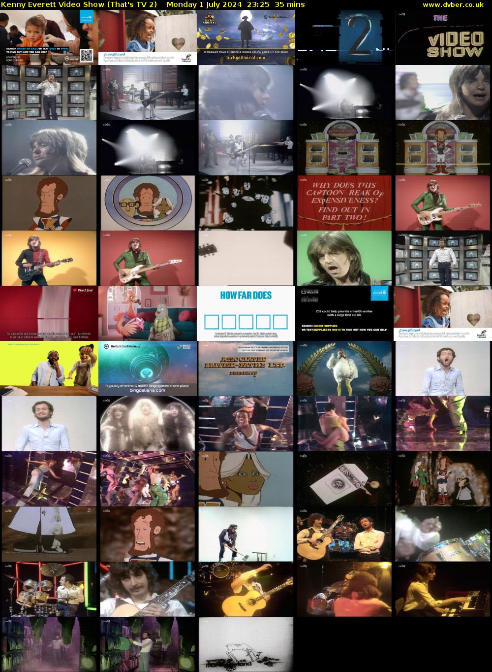 Kenny Everett Video Show (That's TV 2) Monday 1 July 2024 23:25 - 00:00