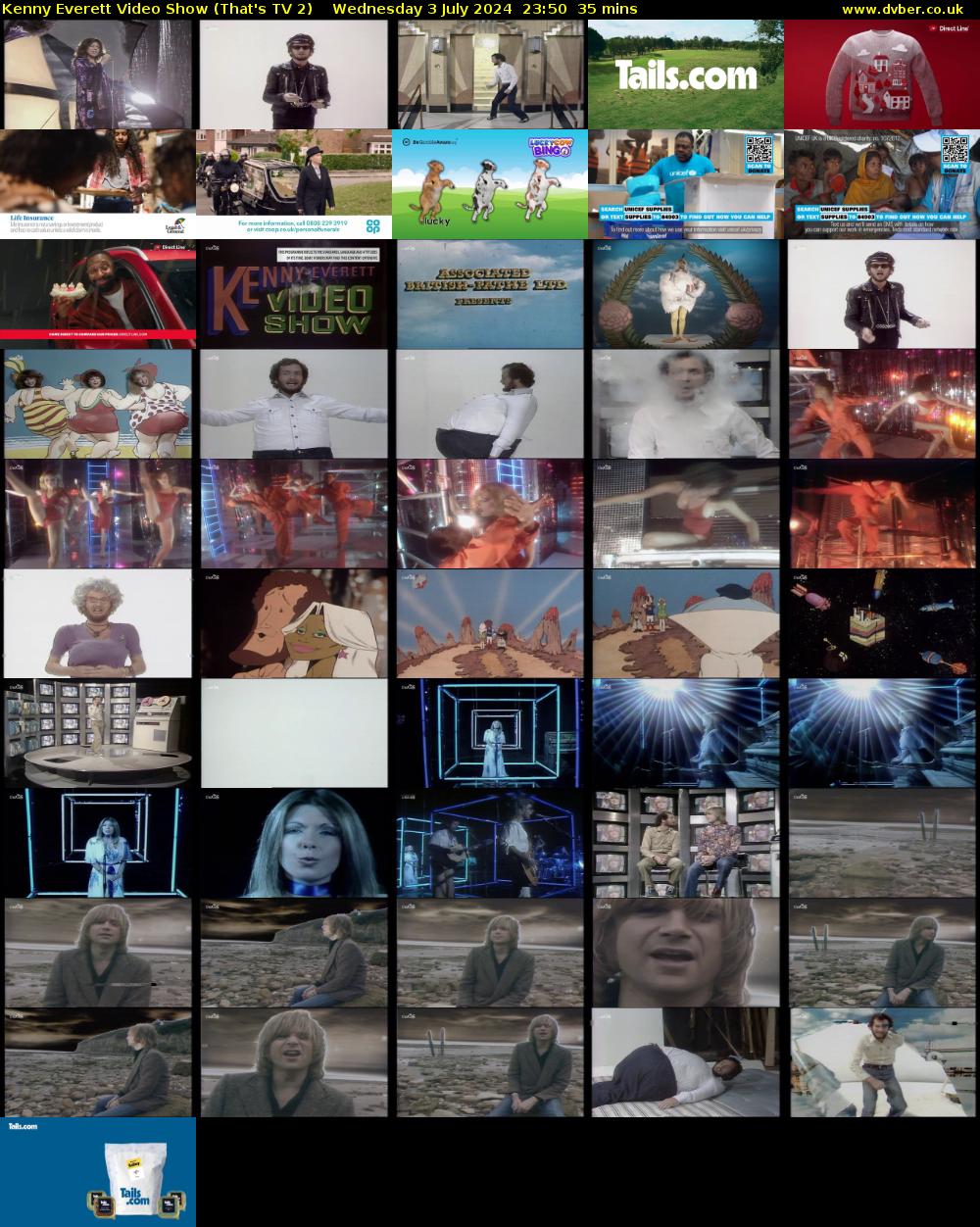 Kenny Everett Video Show (That's TV 2) Wednesday 3 July 2024 23:50 - 00:25