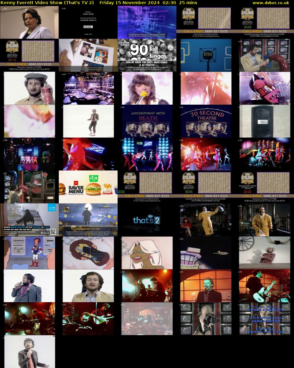Kenny Everett Video Show (That's TV 2) Friday 15 November 2024 02:30 - 02:55
