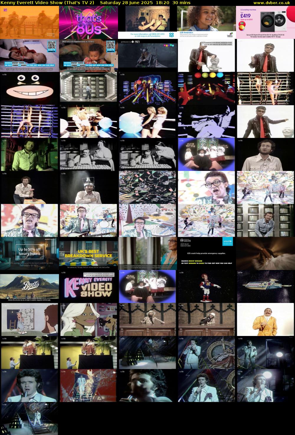 Kenny Everett Video Show (That's TV 2) Saturday 28 June 2025 18:20 - 18:50