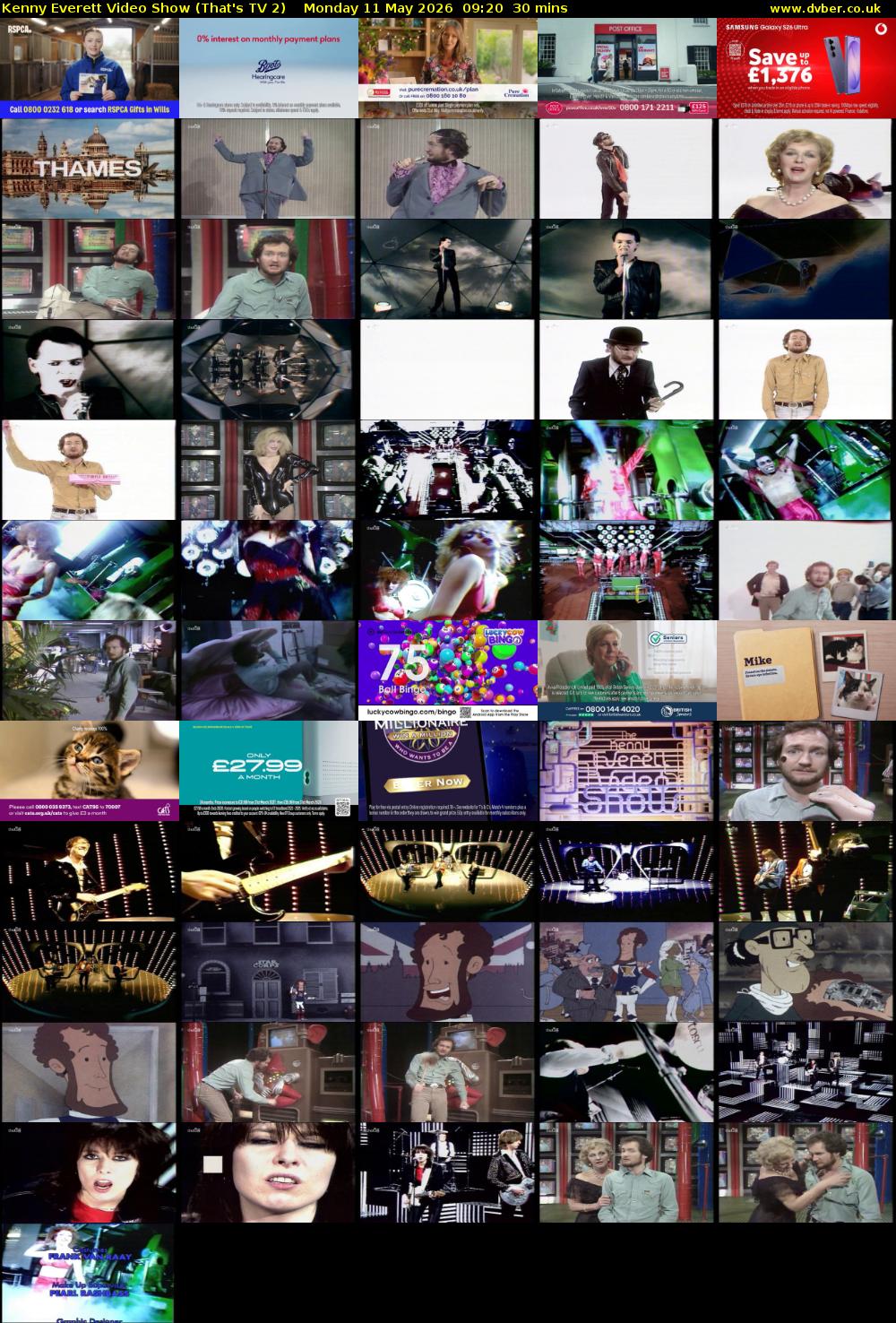 Kenny Everett Video Show (That's TV 2) Monday 11 May 2026 09:20 - 09:50