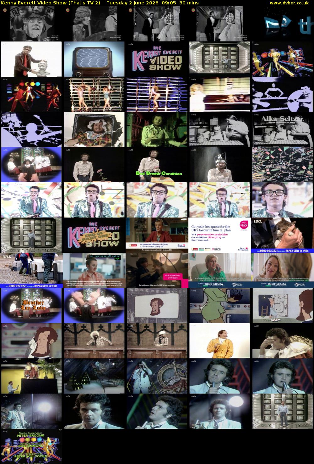 Kenny Everett Video Show (That's TV 2) Tuesday 2 June 2026 09:05 - 09:35