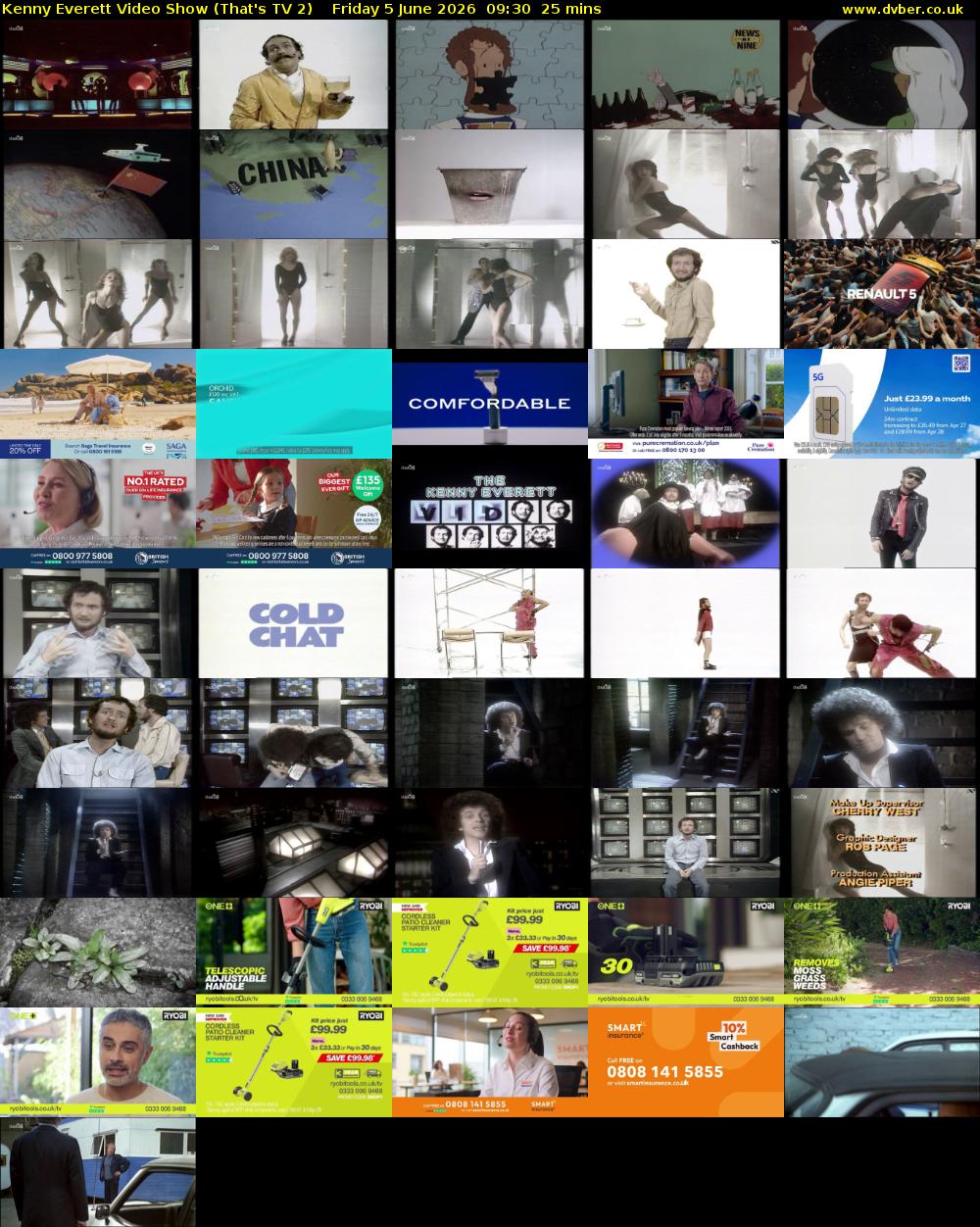 Kenny Everett Video Show (That's TV 2) Friday 5 June 2026 09:30 - 09:55