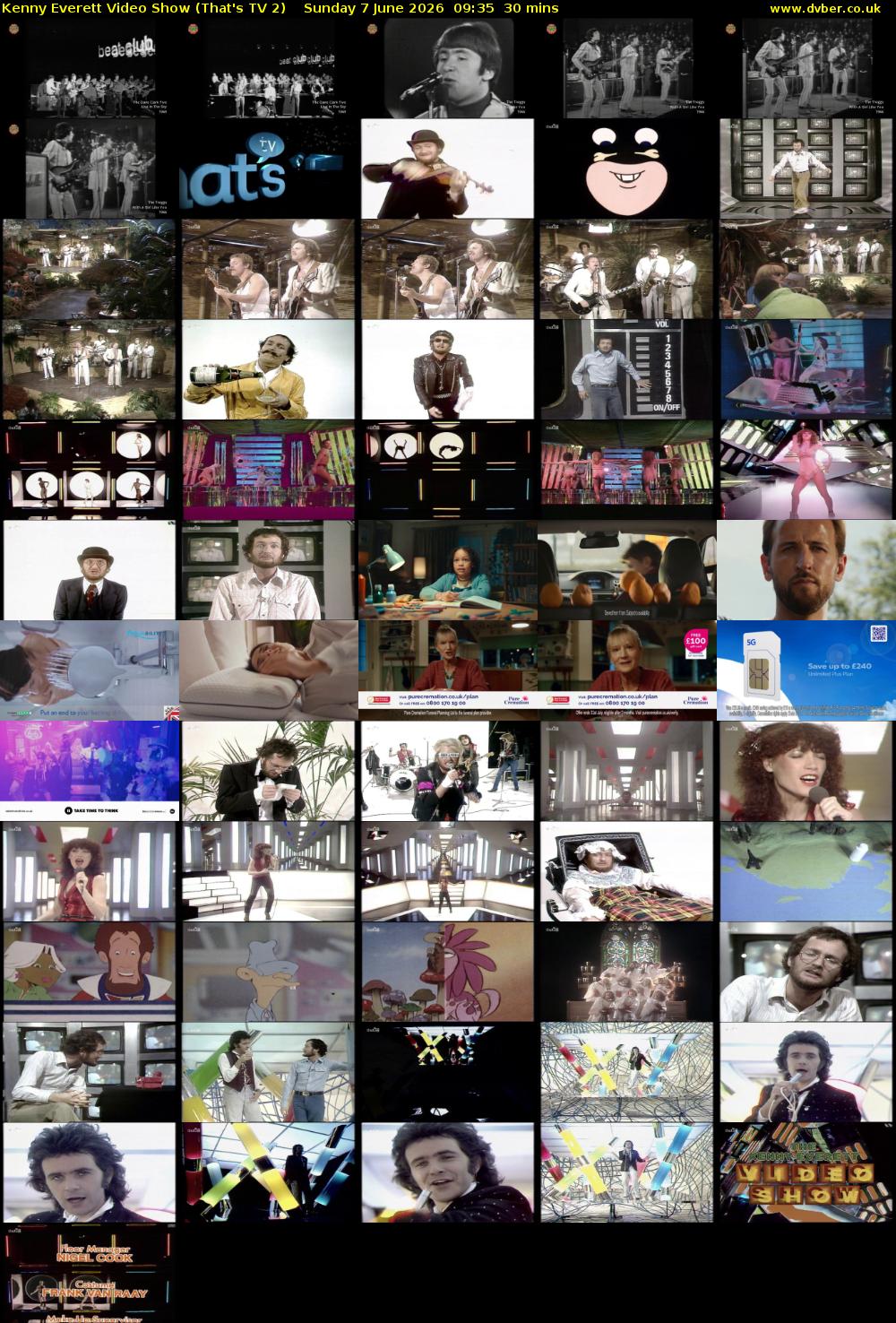 Kenny Everett Video Show (That's TV 2) Sunday 7 June 2026 09:35 - 10:05