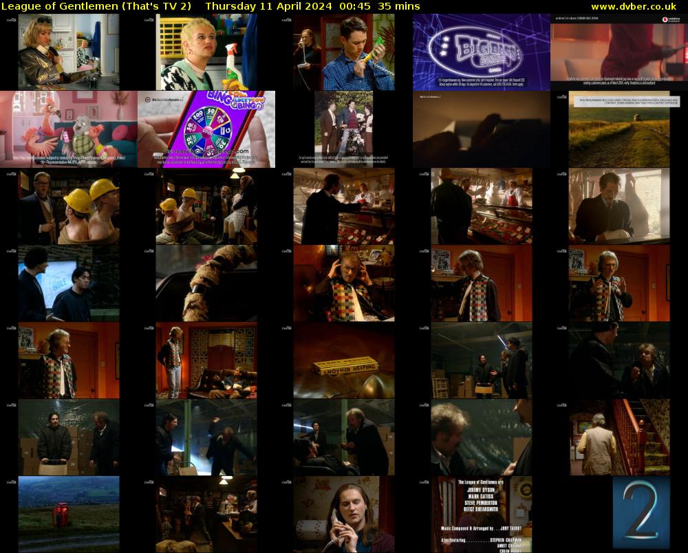 League of Gentlemen (That's TV 2) Thursday 11 April 2024 00:45 - 01:20