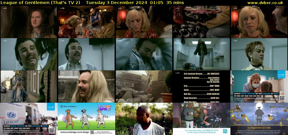 League of Gentlemen (That's TV 2) Tuesday 3 December 2024 01:05 - 01:40