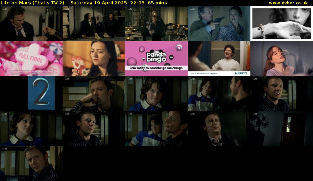 Life on Mars (That's TV 2) Saturday 19 April 2025 22:05 - 23:10