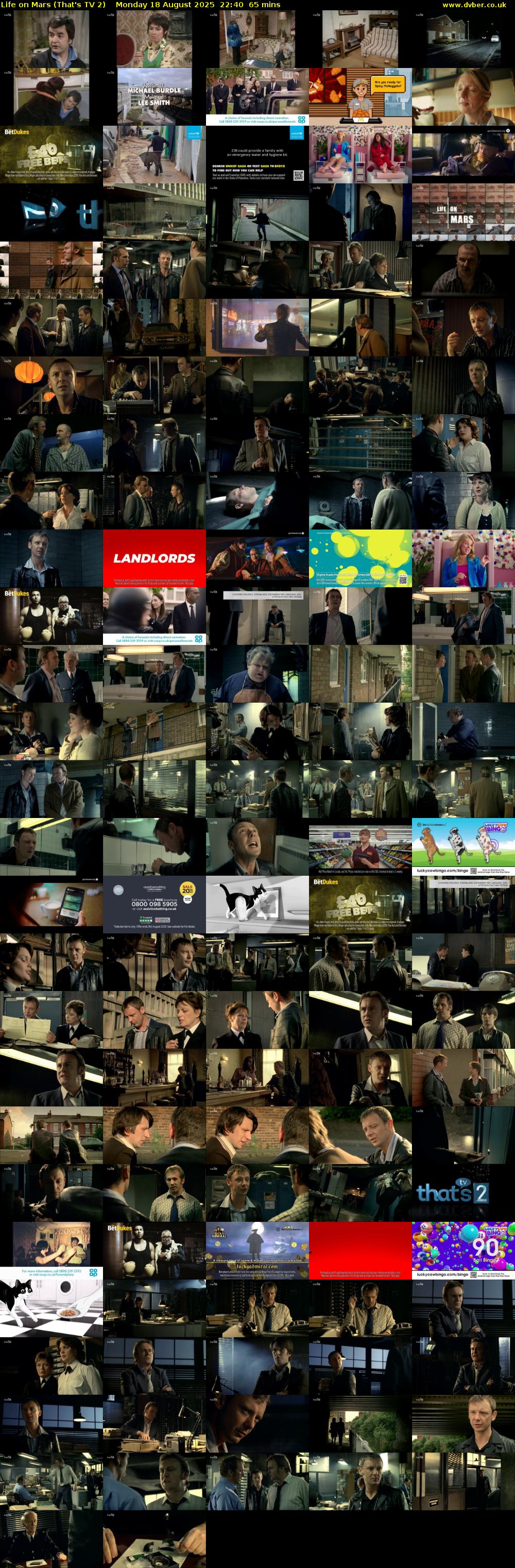 Life on Mars (That's TV 2) Monday 18 August 2025 22:40 - 23:45