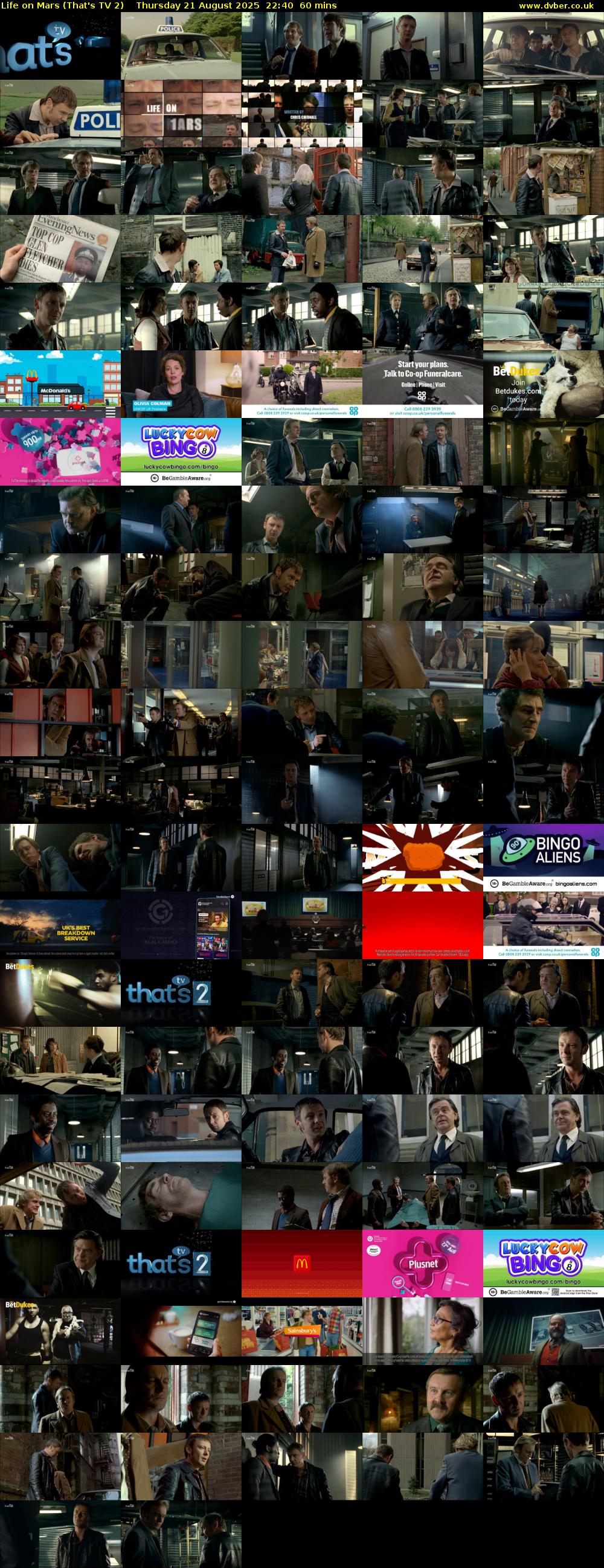 Life on Mars (That's TV 2) Thursday 21 August 2025 22:40 - 23:40