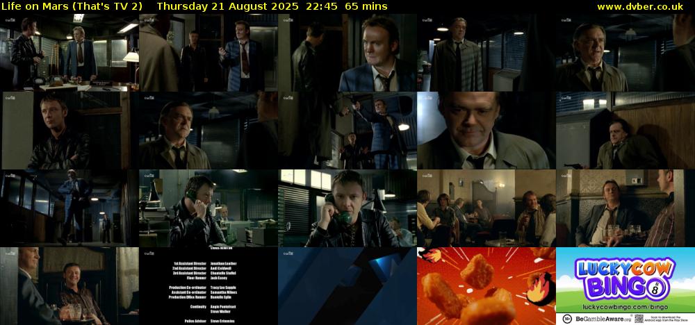 Life on Mars (That's TV 2) Thursday 21 August 2025 22:45 - 23:50