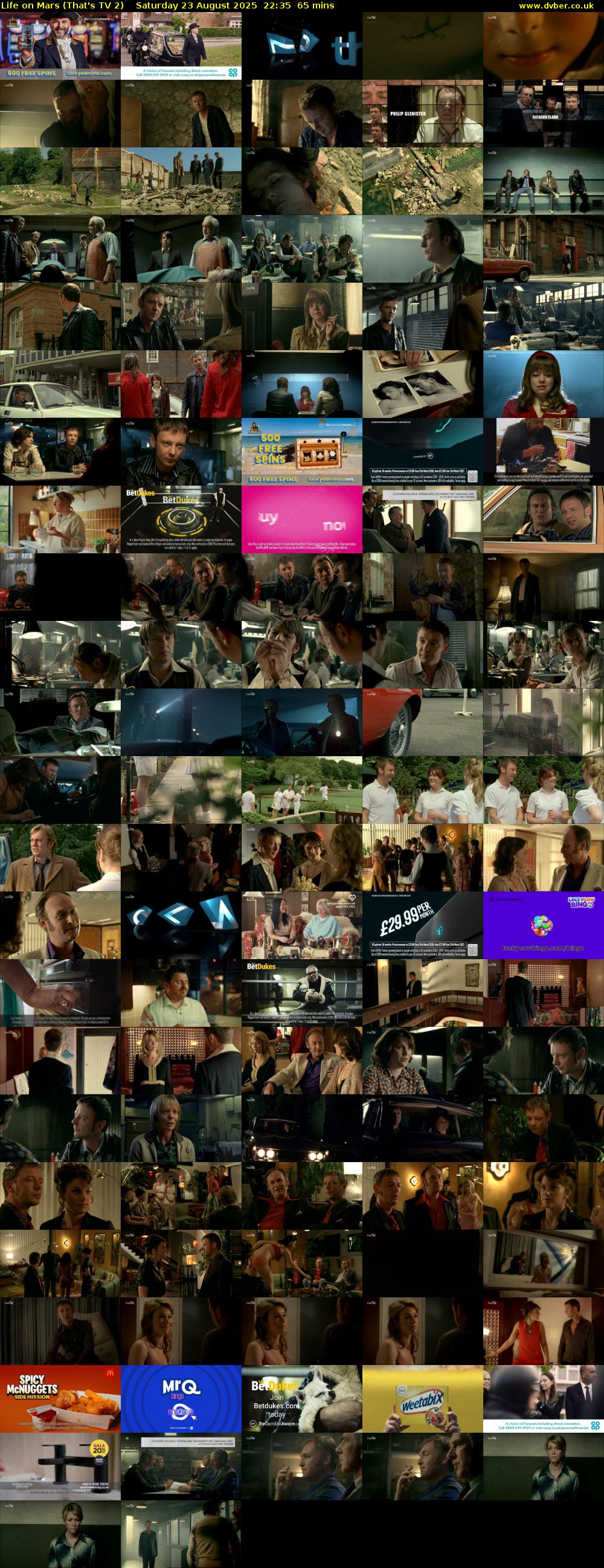 Life on Mars (That's TV 2) Saturday 23 August 2025 22:35 - 23:40