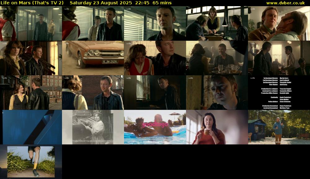 Life on Mars (That's TV 2) Saturday 23 August 2025 22:45 - 23:50