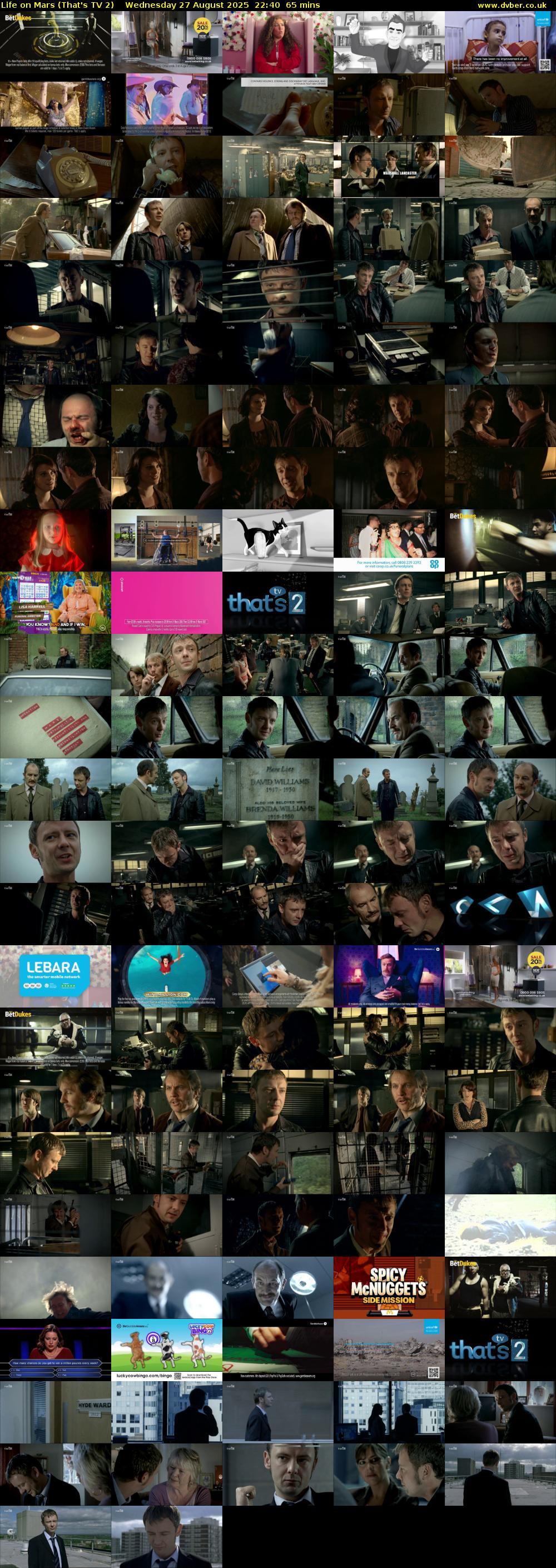 Life on Mars (That's TV 2) Wednesday 27 August 2025 22:40 - 23:45