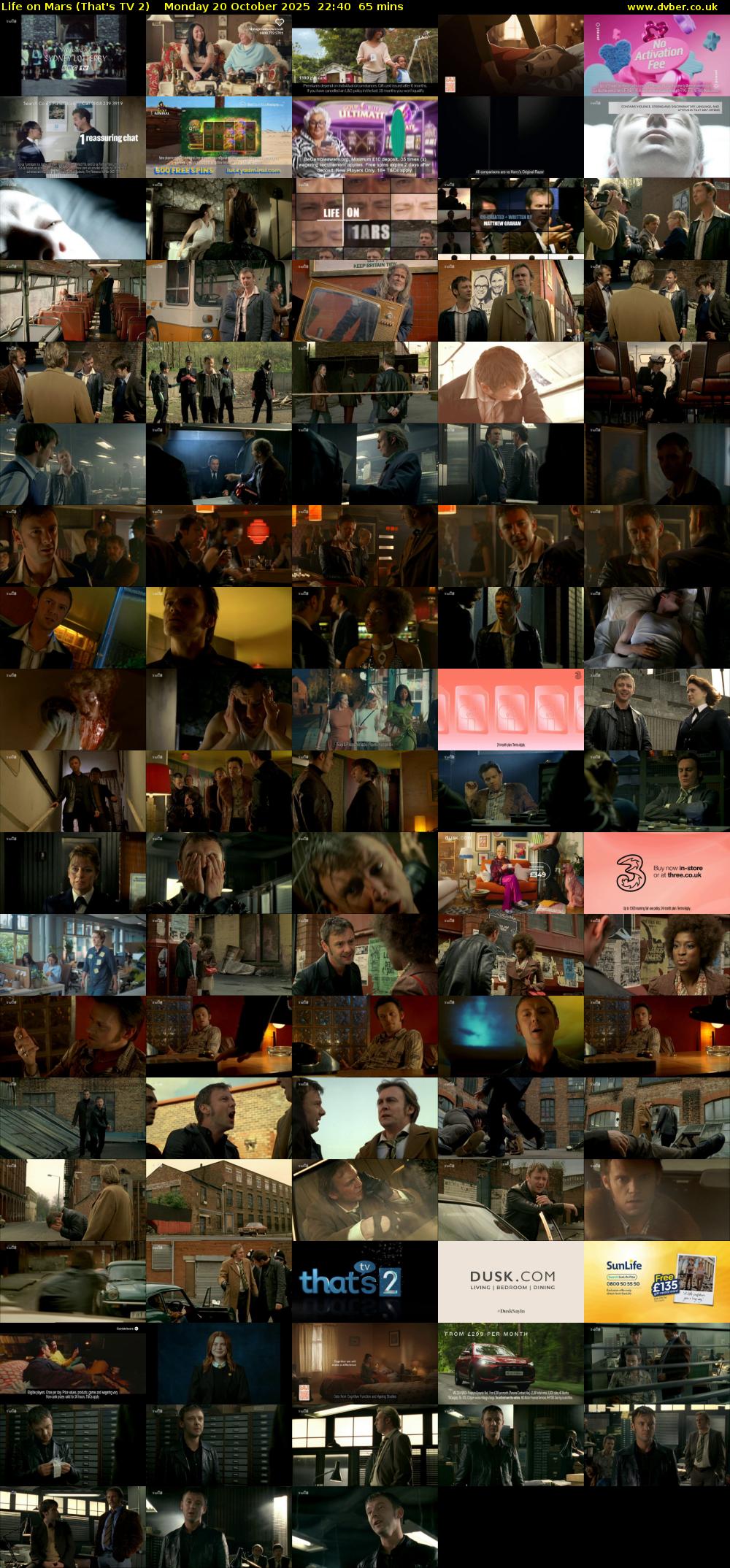 Life on Mars (That's TV 2) Monday 20 October 2025 22:40 - 23:45