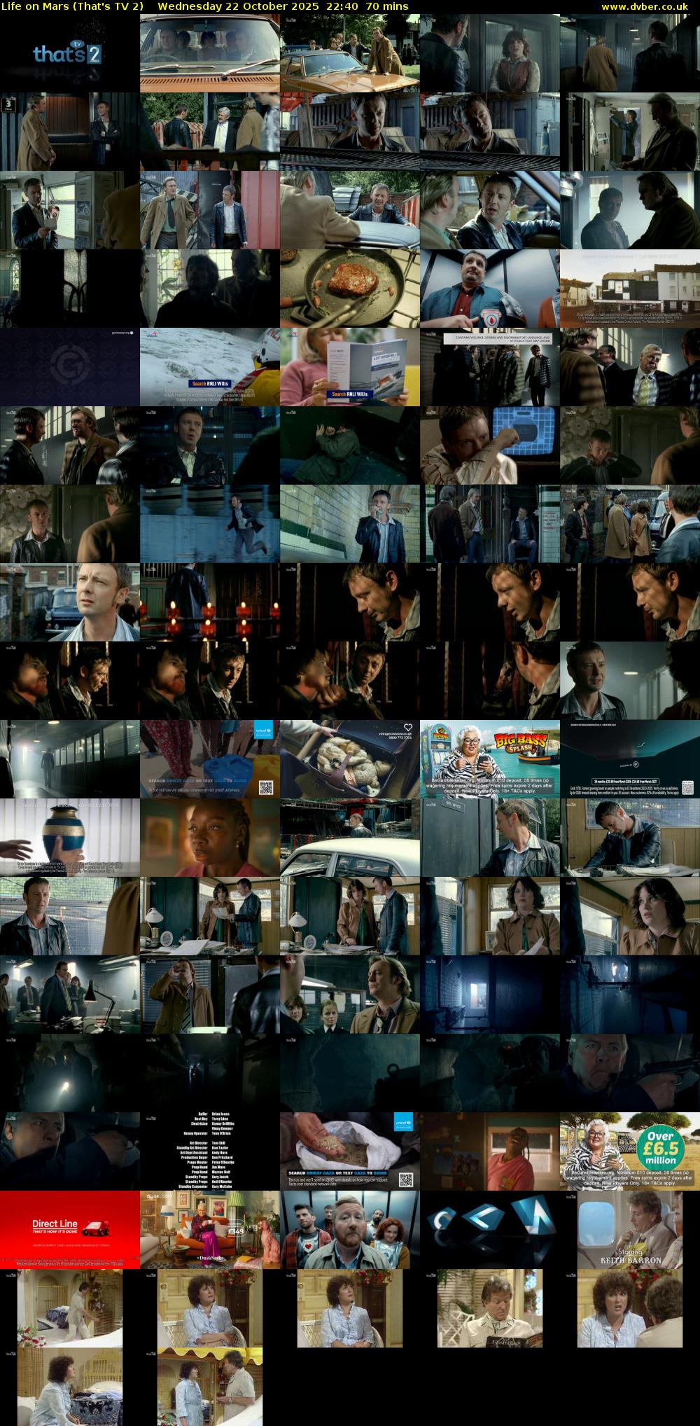 Life on Mars (That's TV 2) Wednesday 22 October 2025 22:40 - 23:50