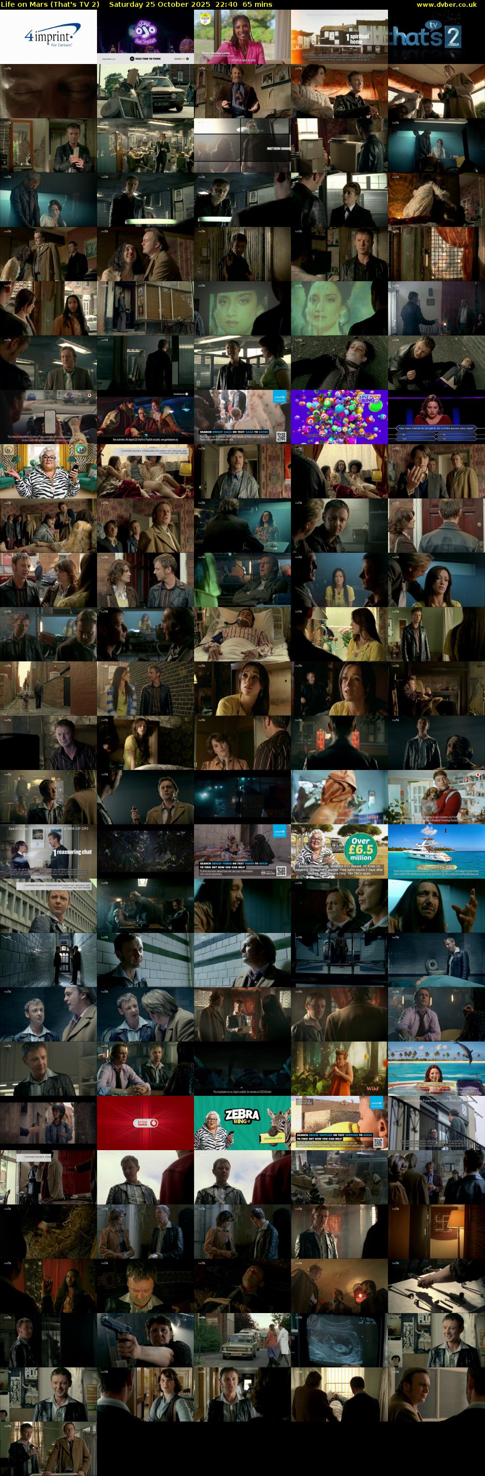 Life on Mars (That's TV 2) Saturday 25 October 2025 22:40 - 23:45