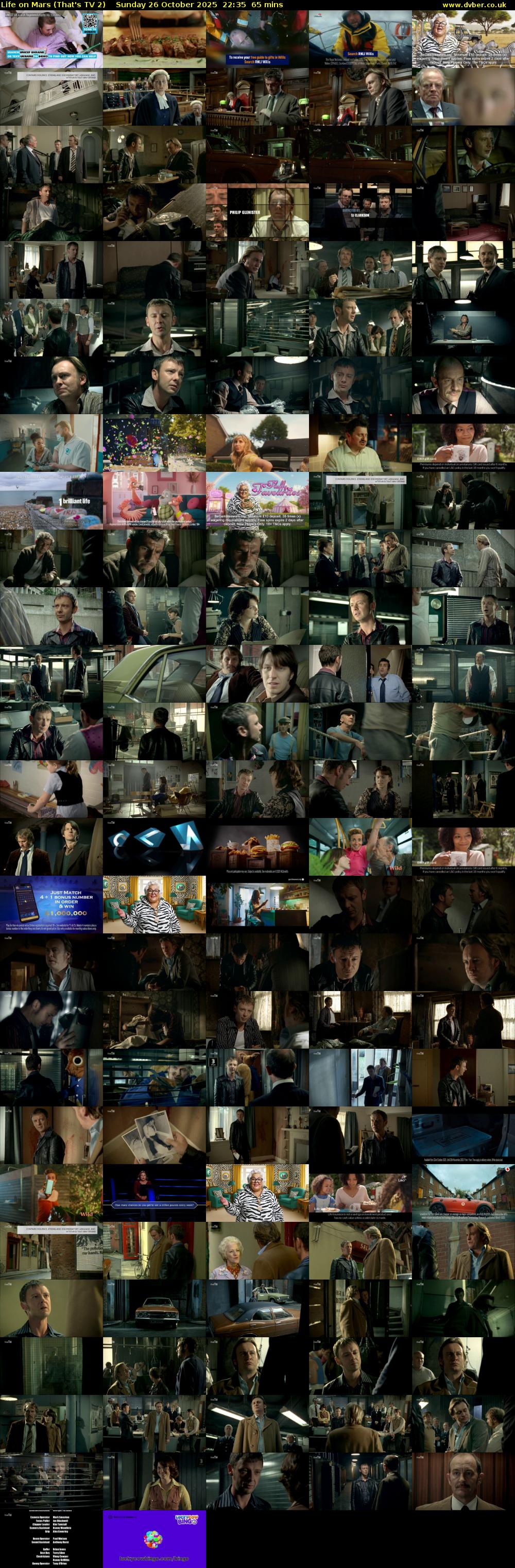 Life on Mars (That's TV 2) Sunday 26 October 2025 22:35 - 23:40