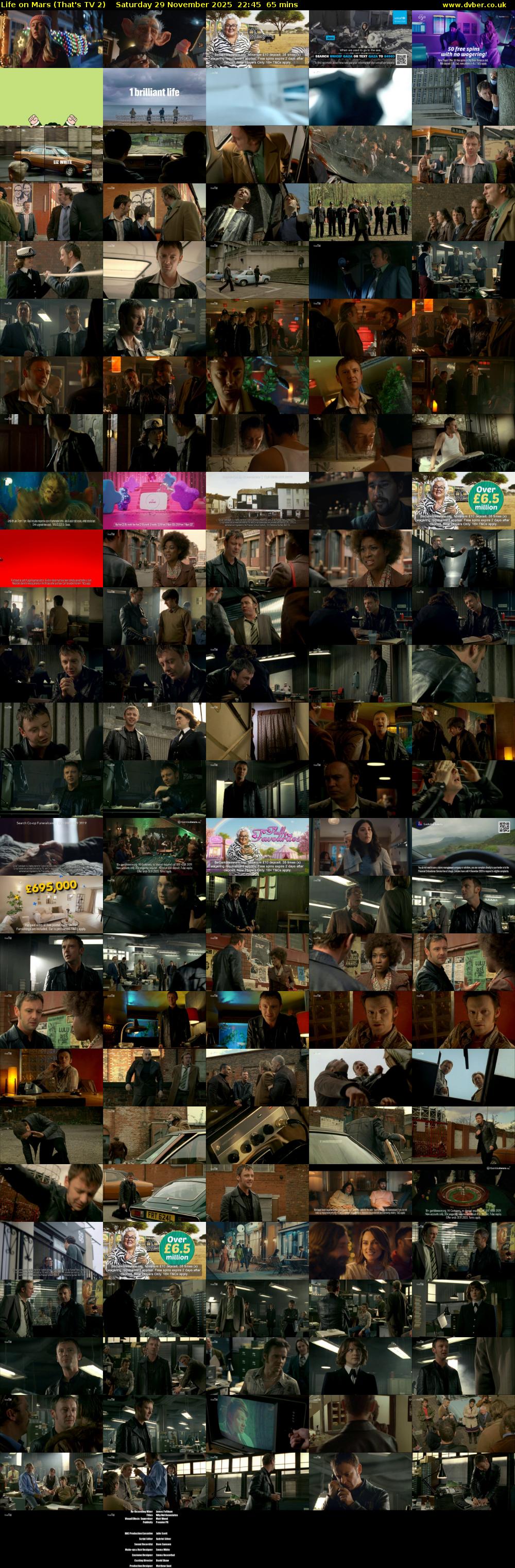 Life on Mars (That's TV 2) Saturday 29 November 2025 22:45 - 23:50