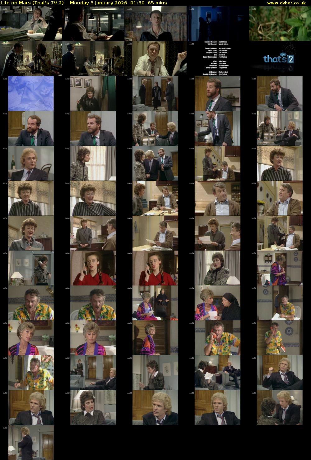 Life on Mars (That's TV 2) Monday 5 January 2026 01:50 - 02:55