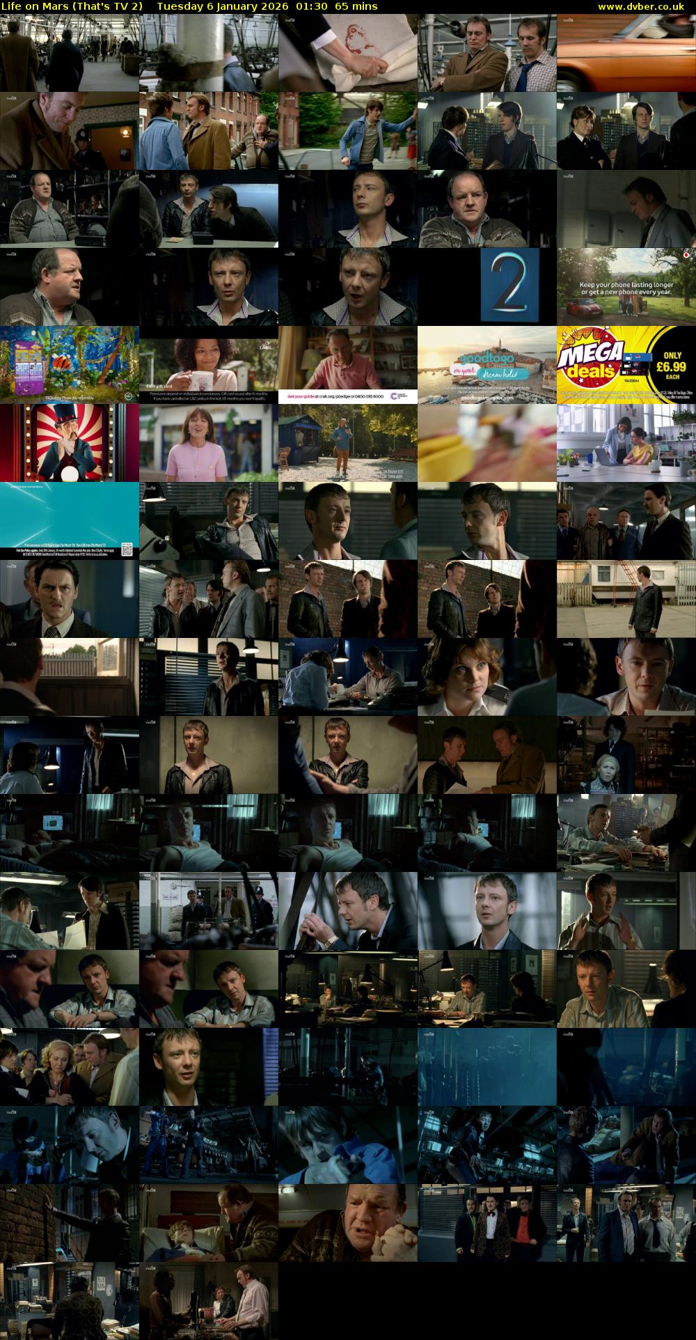 Life on Mars (That's TV 2) Tuesday 6 January 2026 01:30 - 02:35