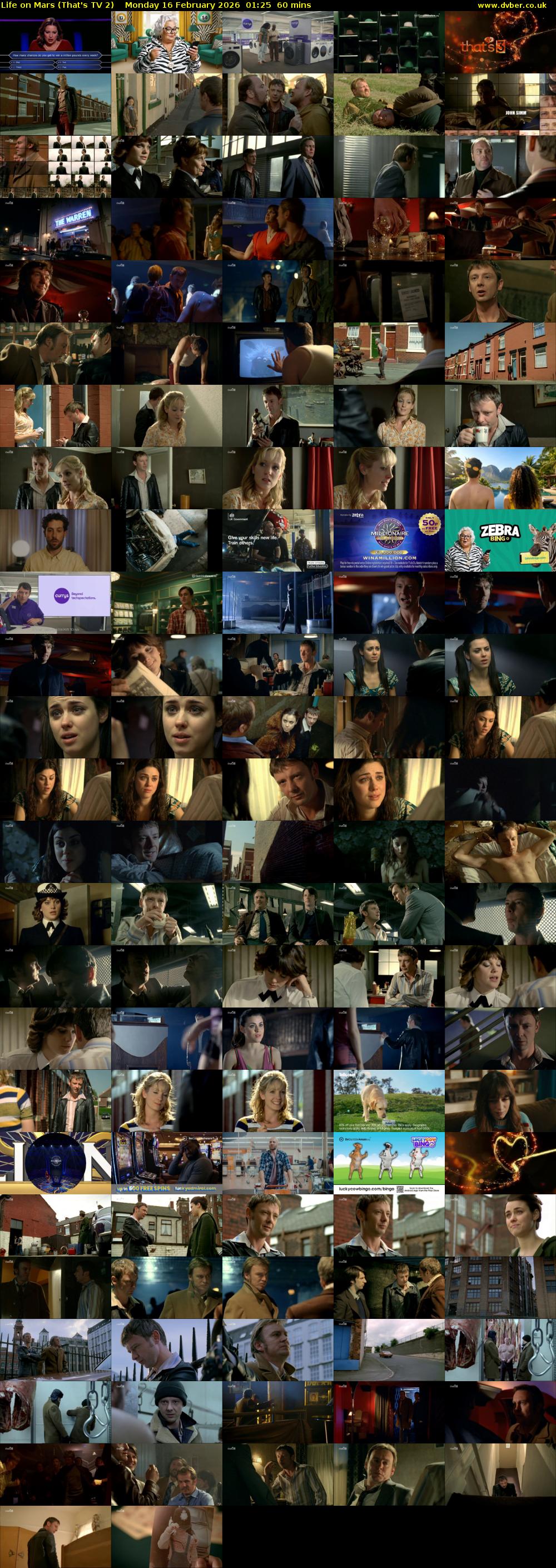 Life on Mars (That's TV 2) Monday 16 February 2026 01:25 - 02:25