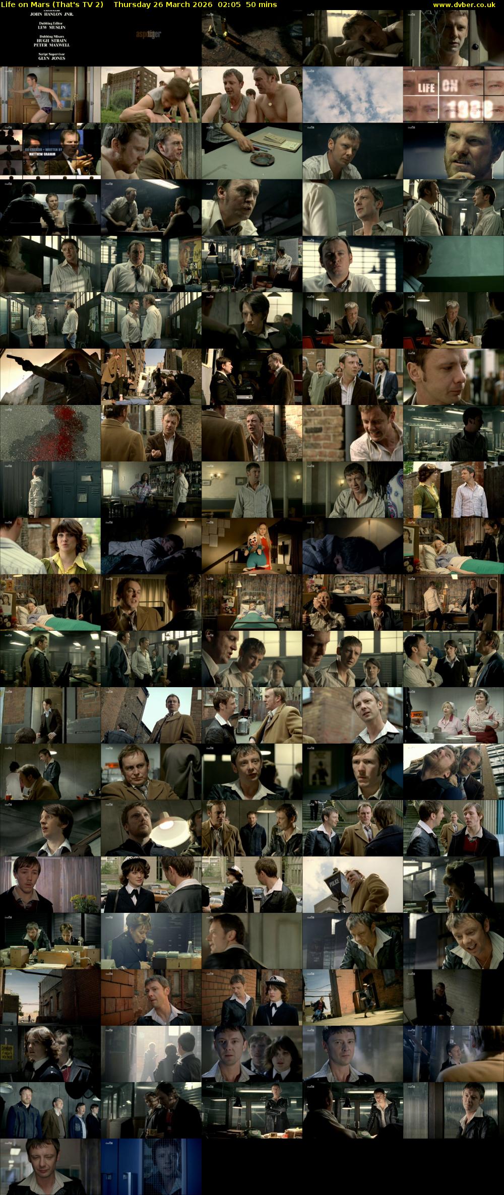 Life on Mars (That's TV 2) Thursday 26 March 2026 02:05 - 02:55