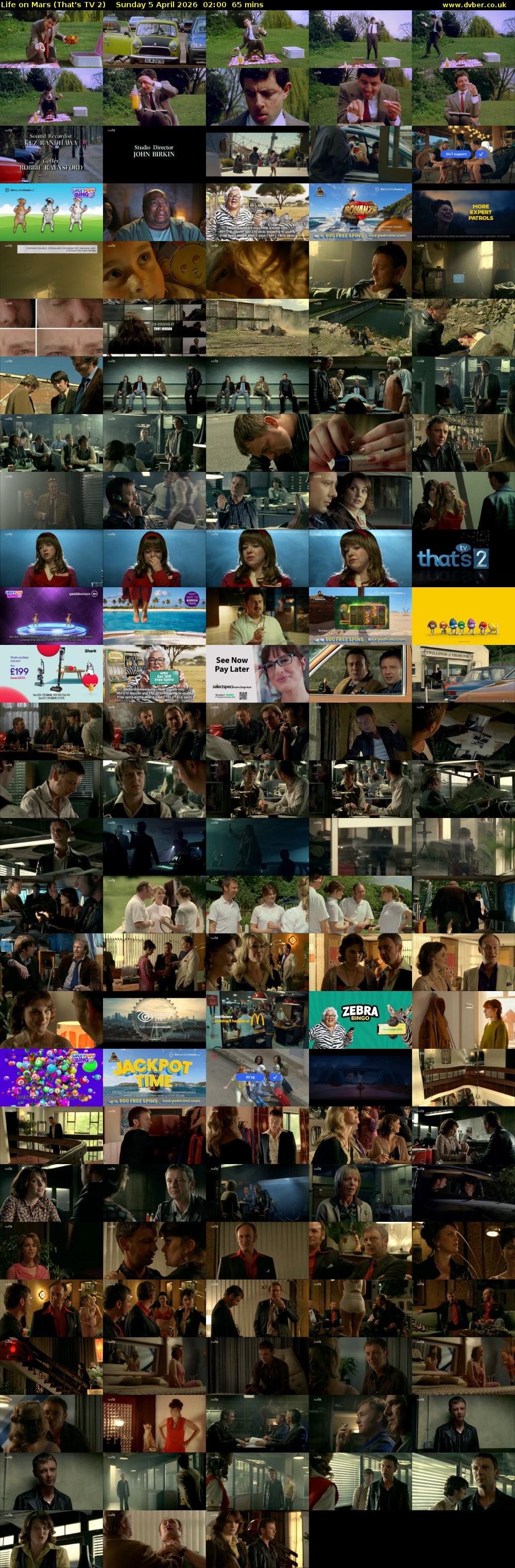 Life on Mars (That's TV 2) Sunday 5 April 2026 02:00 - 03:05