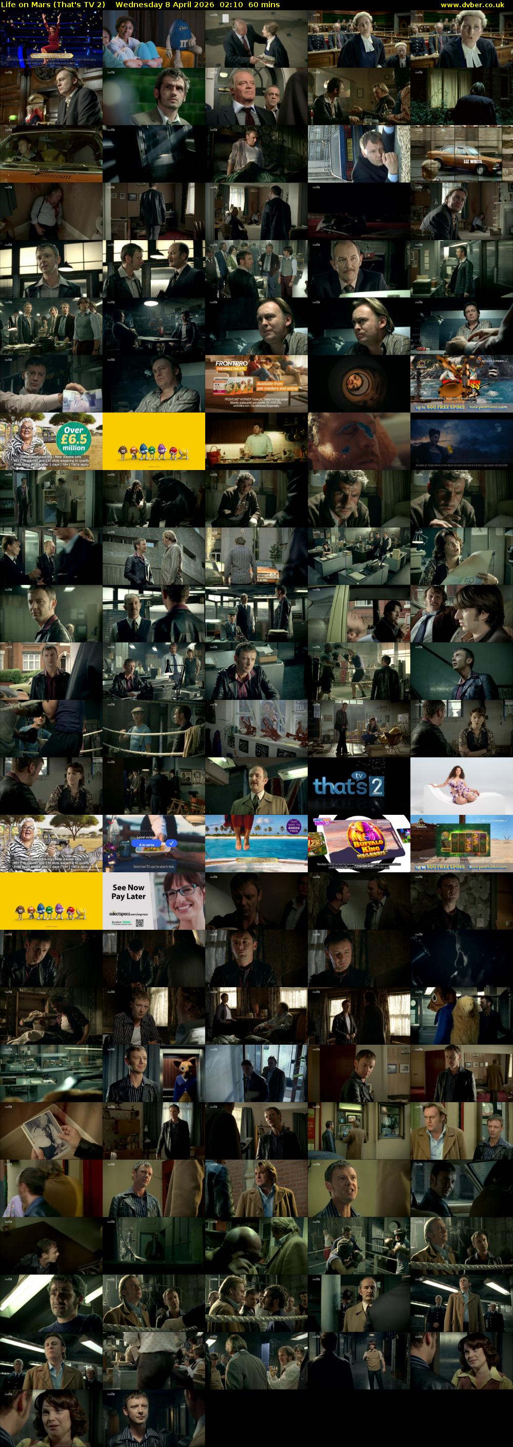 Life on Mars (That's TV 2) Wednesday 8 April 2026 02:10 - 03:10