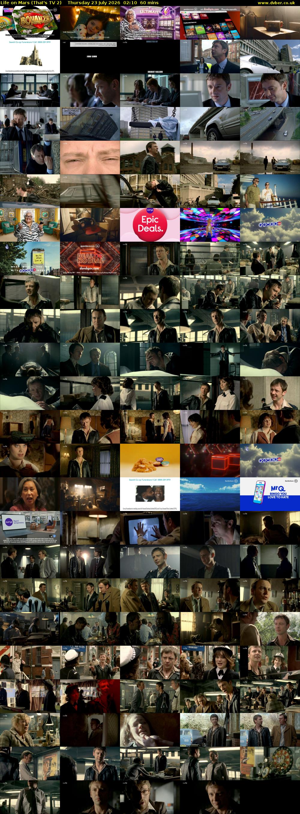 Life on Mars (That's TV 2) Thursday 23 July 2026 02:10 - 03:10