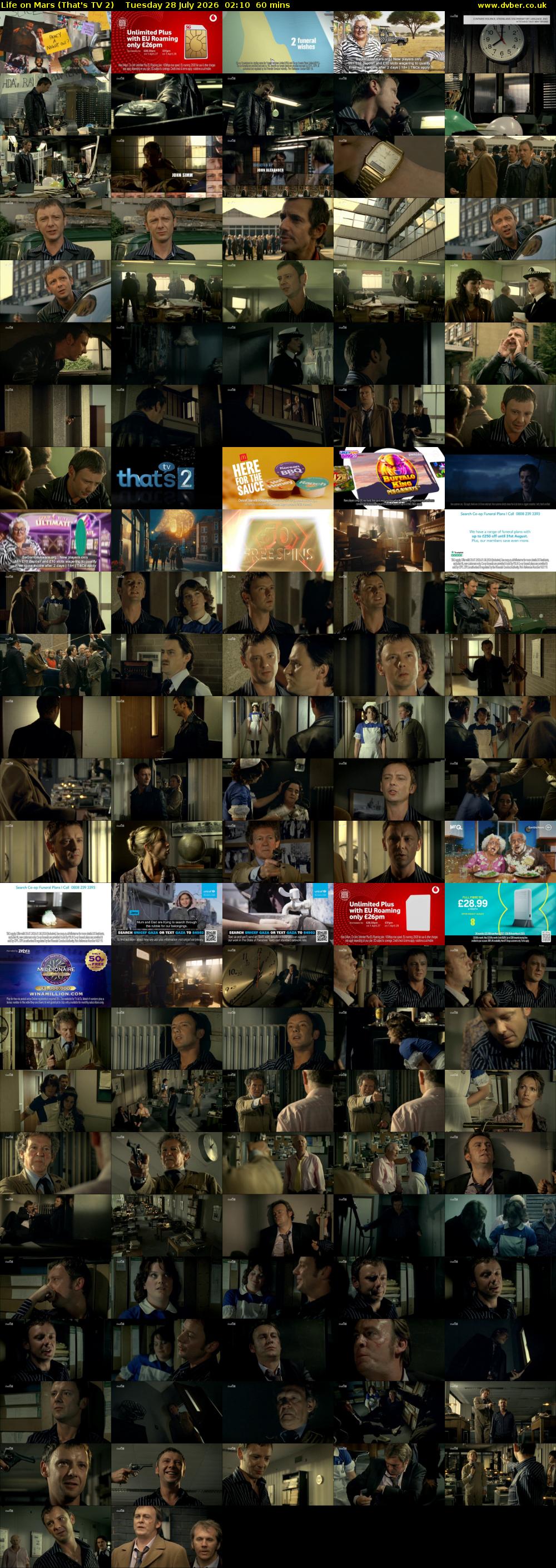 Life on Mars (That's TV 2) Tuesday 28 July 2026 02:10 - 03:10