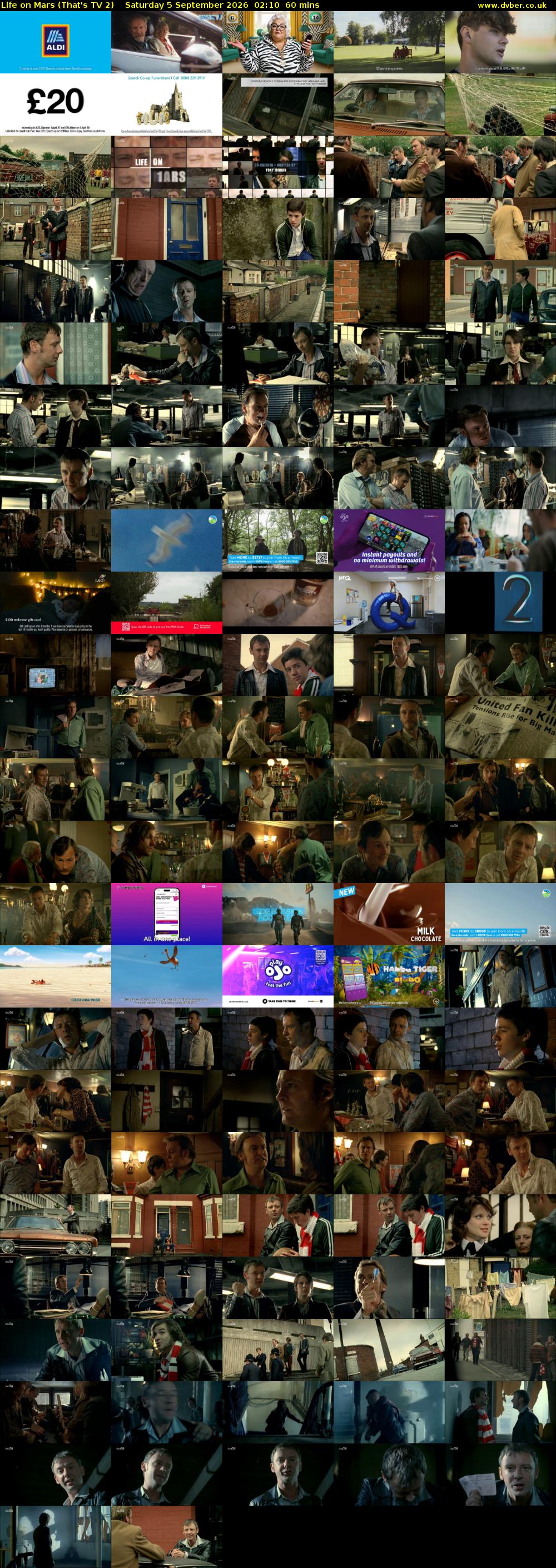 Life on Mars (That's TV 2) Saturday 5 September 2026 02:10 - 03:10