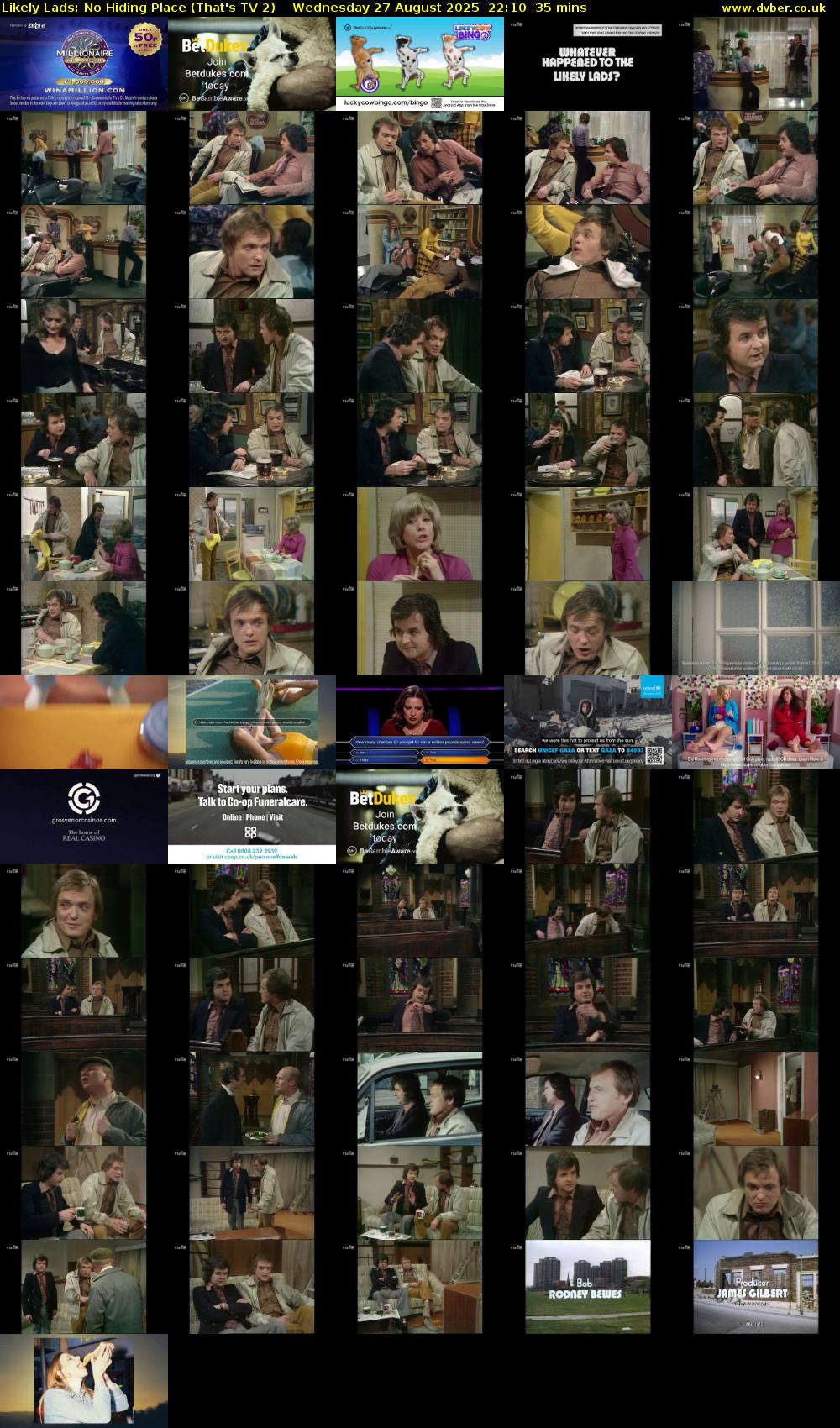 Likely Lads: No Hiding Place (That's TV 2) Wednesday 27 August 2025 22:10 - 22:45
