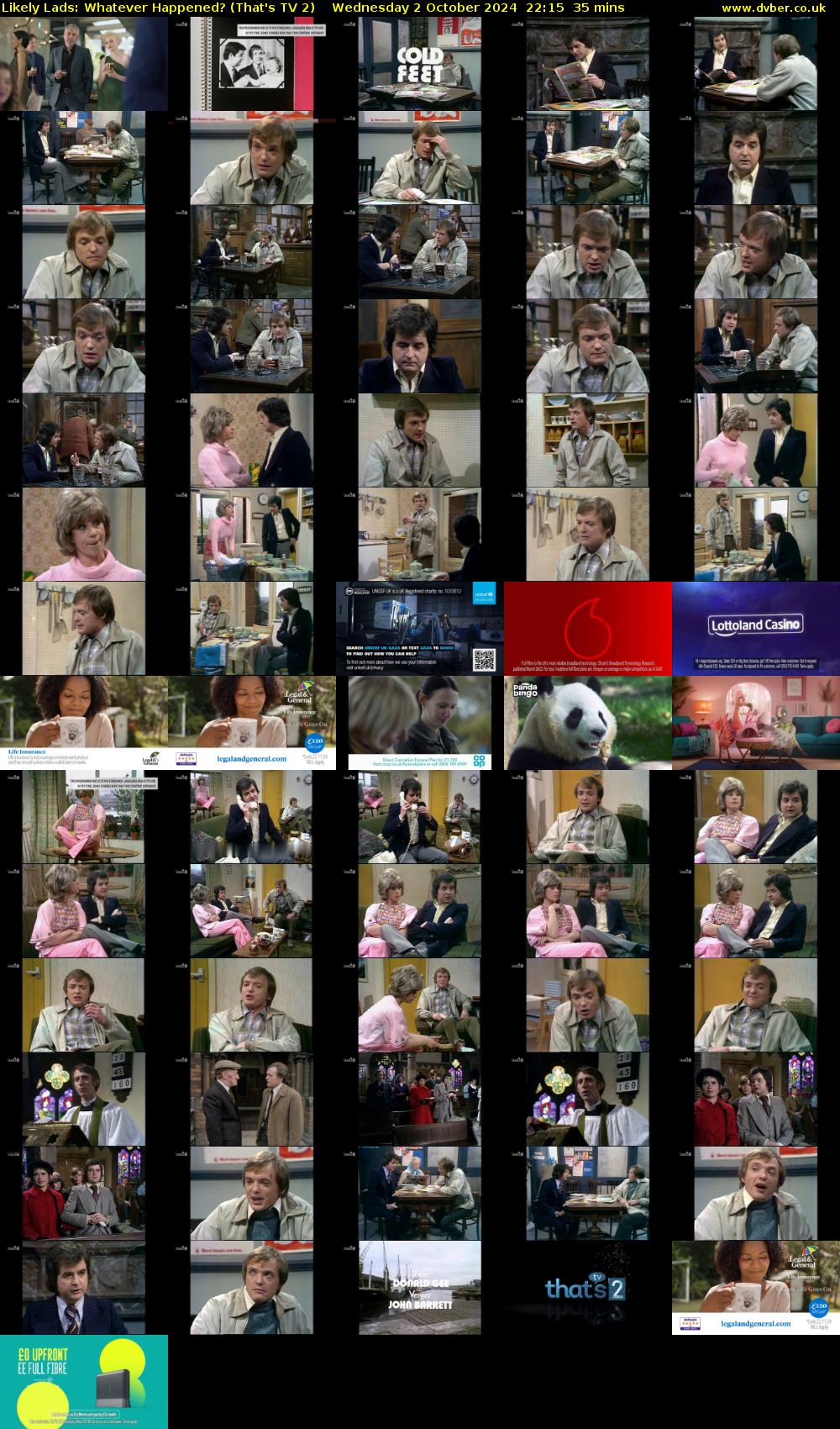 Likely Lads: Whatever Happened? (That's TV 2) Wednesday 2 October 2024 22:15 - 22:50