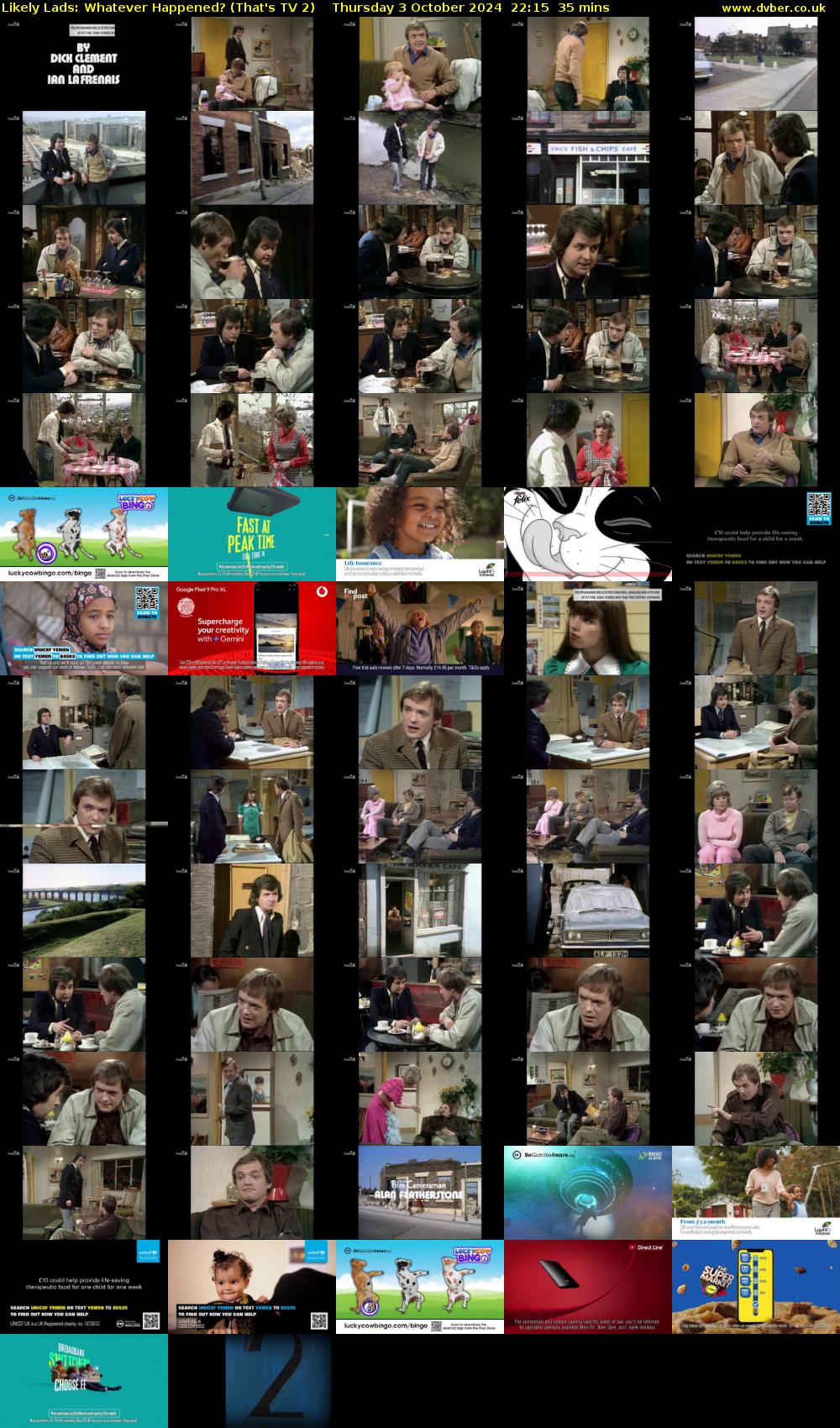Likely Lads: Whatever Happened? (That's TV 2) Thursday 3 October 2024 22:15 - 22:50