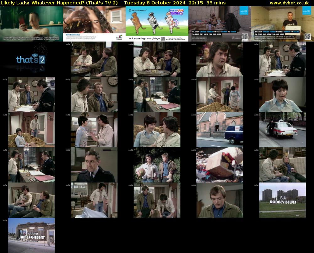 Likely Lads: Whatever Happened? (That's TV 2) Tuesday 8 October 2024 22:15 - 22:50